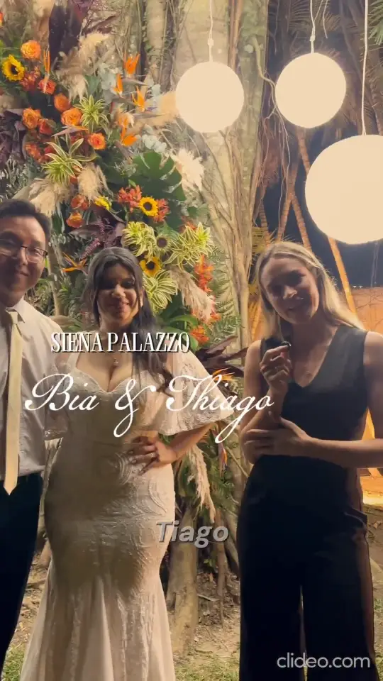 Depoimento em vídeo de Bia e Thiago sobre o casamento no Siena Palazzo